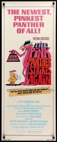 5g830 PINK PANTHER STRIKES AGAIN insert '76 Peter Sellers is Inspector Jacques Clouseau!