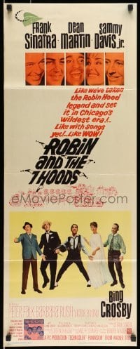 5g849 ROBIN & THE 7 HOODS insert '64 Sinatra, Dean Martin, Sammy Davis Jr, Bing Crosby, Rat Pack
