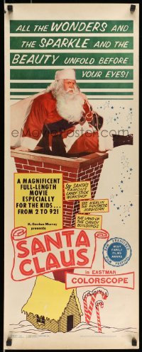 5g860 SANTA CLAUS insert '60 surreal Christmas image, enchanting world of make-believe!