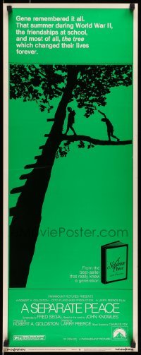 5g868 SEPARATE PEACE insert '72 John Knowles classic, cool image of children in tree!