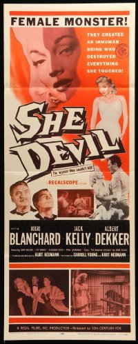 5g874 SHE DEVIL insert '57 sexy inhuman female monster who destroyed everything she touched!