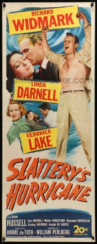 5g882 SLATTERY'S HURRICANE insert '49 sexy Veronica Lake, Linda Darnell & Richard Widmark!