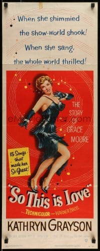 5g886 SO THIS IS LOVE insert '53 deceptive art of sexy Kathryn Grayson as opera star Grace Moore!