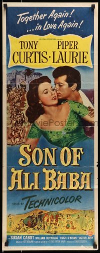 5g890 SON OF ALI BABA insert '52 Tony Curtis & Piper Laurie together again!