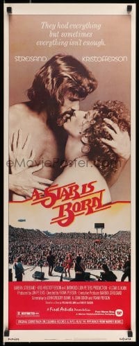 5g903 STAR IS BORN insert '77 Kris Kristofferson, Barbra Streisand, rock 'n' roll concert image!