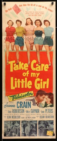 5g920 TAKE CARE OF MY LITTLE GIRL insert '51 sexy Jeanne Crain, Dale Robertson, Mitzi Gaynor