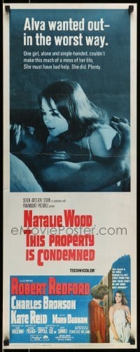 5g938 THIS PROPERTY IS CONDEMNED insert '66 close up of sexy Natalie Wood & Robert Redford in bed!