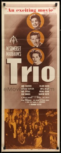 5g945 TRIO insert '50 W. Somerset Maugham, Anne Crawford, Roland Culver, Kathleen Harrison!