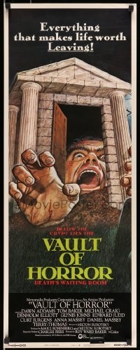 5g958 VAULT OF HORROR insert '73 Tales from Crypt sequel, cool art of death's waiting room!