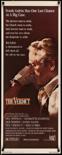 5g959 VERDICT insert '82 lawyer Paul Newman has one last chance, written by David Mamet!