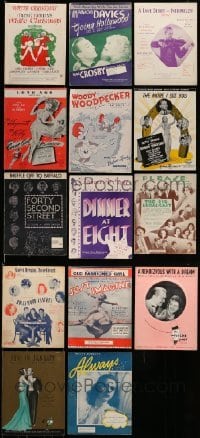 5h029 LOT OF 14 SHEET MUSIC '30s-50s great songs from a variety of different movies!