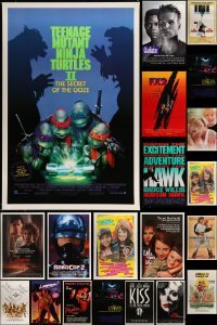 5h507 LOT OF 22 UNFOLDED MOSTLY SINGLE-SIDED MOSTLY 27X41 ONE-SHEETS '80s-90s cool movie images!