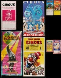 5h452 LOT OF 12 FORMERLY FOLDED NON-U.S. CIRCUS POSTERS '80s-90s wonderful art of different acts!