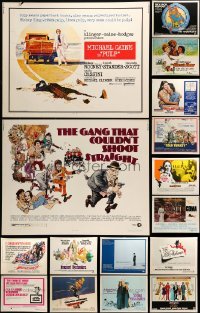 5h419 LOT OF 22 UNFOLDED HALF-SHEETS '70s great images from a variety of different movies!