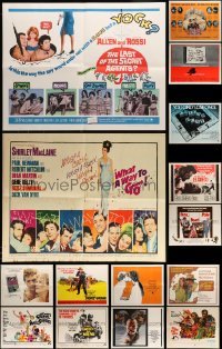5h425 LOT OF 19 FORMERLY FOLDED HALF-SHEETS '60s-70s great images from a variety of movies!
