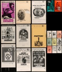 5h314 LOT OF 20 CUT PRESSBOOKS '70s great advertising for a variety of different movies!