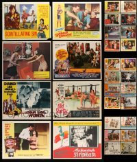 5h174 LOT OF 30 LOBBY CARDS OF SEXY LADIES '50s-70s incomplete sets from a variety of movies!
