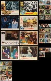 5h160 LOT OF 51 HORROR LOBBY CARDS '50s-80s great scenes from a variety of scary movies!