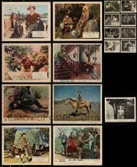 5h275 LOT OF 17 COWBOY WESTERN MOSTLY ENGLISH FRONT OF HOUSE LOBBY CARDS '40s-60s great scenes!