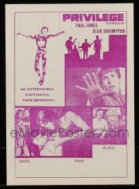 5h224 LOT OF 23 PRIVILEGE HERALDS '67 sexy Jean Shrimpson, Paul Jones, English counter culture!