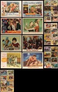 5h166 LOT OF 42 1950S LOBBY CARDS '50s great scenes from a variety of different movies!
