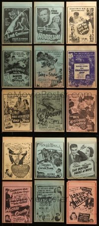 5h043 LOT OF 24 LOCAL THEATER HERALDS '40s-50s great images from a variety of different movies!