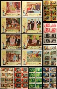 5h150 LOT OF 72 LOBBY CARDS '50s-60s complete sets of 8 cards from 9 different movies!