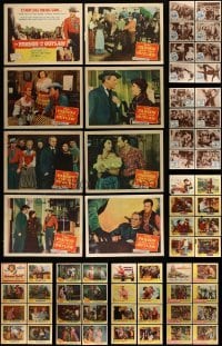 5h149 LOT OF 72 WESTERN LOBBY CARDS '50s-70s complete sets of 8 cards from 9 different movies!
