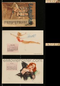 5h246 LOT OF 3 ALBERTO VARGAS/ESQUIRE MAGAZINE POCKET CALENDAR AND INK BLOTTERS '40s sexy art!