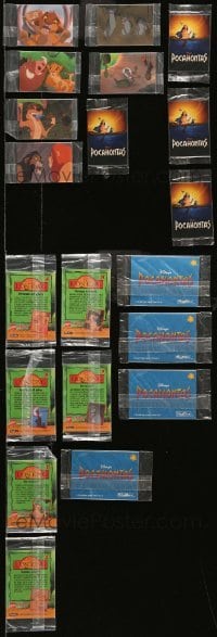 5h250 LOT OF 10 LION KING AND POCAHONTAS COLLECTOR CARD PACKS '90s in the original wrappers!
