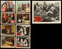 5h203 LOT OF 9 LOBBY CARDS FROM CHARLES STARRETT MOVIES '40s-50s great cowboy western scenes!