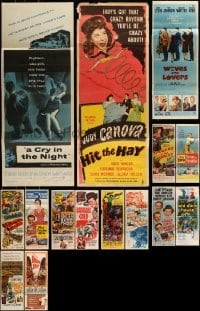 5h413 LOT OF 15 FORMERLY FOLDED INSERTS '40s-60s great images from a variety of different movies!