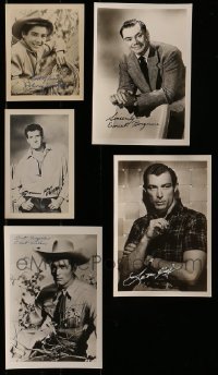 5h241 LOT OF 5 FAN PHOTOS WITH FACSIMILE AUTOGRAPHS '60s great portraits of Hollywood stars!