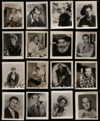 5h277 LOT OF 16 4X5 FAN PHOTOS OF HOLLYWOOD STARS '40s-50s portraits of leading & supporting men!