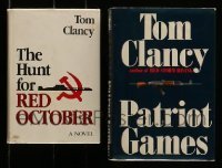 5h012 LOT OF 2 TOM CLANCY HARDCOVER BOOKS '80s Hunt for Red October, Patriot Games!