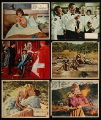 5h009 LOT OF 6 ENGLISH LOBBY CARDS PRINTED IN ITALY '60s-70s scenes from a variety of movies!