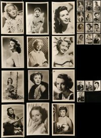 5h238 LOT OF 28 5X7 FAN PHOTOS '40s-50s great portraits of top actresses & leading men!