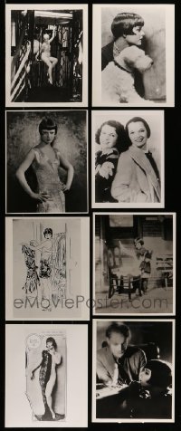 5h285 LOT OF 14 LOUISE BROOKS REPRO 8X10 PHOTOS '80s candid images, magazine cover art & more!