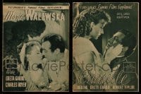 5h064 LOT OF 2 GRETA GARBO ENGLISH MAGAZINE SUPPLEMENTS '30s Marie Walewska & Camille!