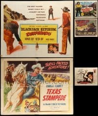 5h440 LOT OF 5 FORMERLY FOLDED WESTERN HALF-SHEETS '40s-50s great images from cowboy movies!