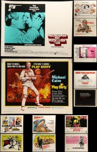 5h428 LOT OF 17 UNFOLDED HALF-SHEETS '60s-70s great images from a variety of different movies!
