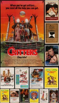 5h573 LOT OF 14 MOSTLY TRI-FOLDED SINGLE-SIDED 27X41 ONE-SHEETS '70s-80s from a variety of movies!