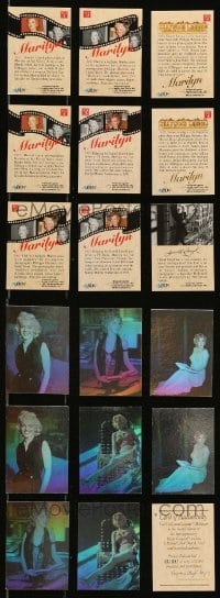 5h213 LOT OF 8 MARILYN MONROE COLLECTOR HOLOGRAM CARDS '92 sexy images in plastic cases!