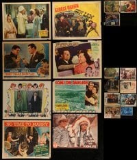 5h192 LOT OF 19 1920S-40S LOBBY CARDS IN MUCH LESSER CONDITION '20s-40s from a variety of movies!