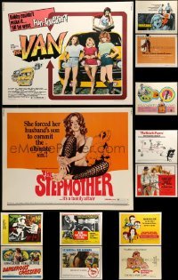 5h432 LOT OF 15 MOSTLY UNFOLDED HALF-SHEETS '60s-70s cool images from a variety of movies!