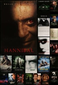 5h526 LOT OF 20 UNFOLDED DOUBLE-SIDED 27X40 MOSTLY HORROR/SCI-FI ONE-SHEETS '90s-00s cool images!