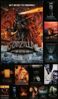 5h545 LOT OF 18 UNFOLDED DOUBLE-SIDED 27X40 MOSTLY HORROR/SCI-FI ONE-SHEETS '90s-00s cool images!