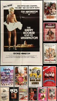 5h117 LOT OF 20 FOLDED SEXPLOITATION ONE-SHEETS '60s-80s great sexy images with some nudity!