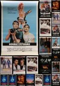 5h485 LOT OF 30 UNFOLDED MOSTLY SINGLE-SIDED ONE-SHEETS WITH 3 OF EACH '80s cool images!
