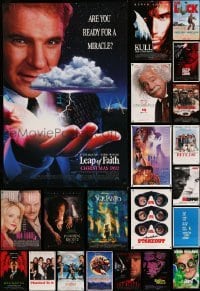 5h499 LOT OF 24 UNFOLDED DOUBLE-SIDED MOSTLY 27X40 ONE-SHEETS '90s a variety of movie images!